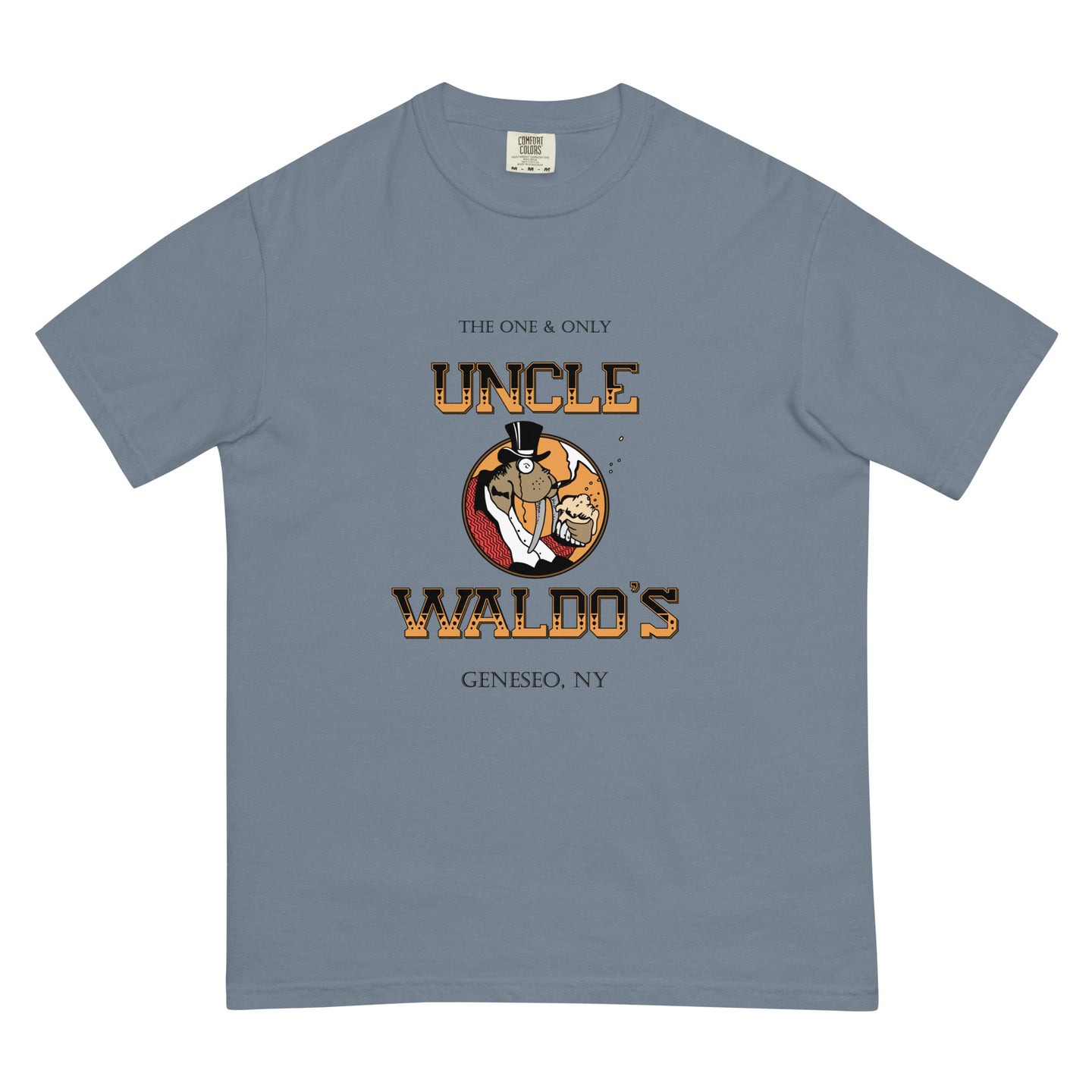 Uncle Waldo's The One & Only WITH DRINK SPECIALS Short Sleeve T-Shirt - Garment-Dyed Heavyweight T-Shirt