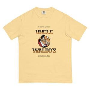 Uncle Waldo's The One & Only WITH DRINK SPECIALS Short Sleeve T-Shirt - Garment-Dyed Heavyweight T-Shirt